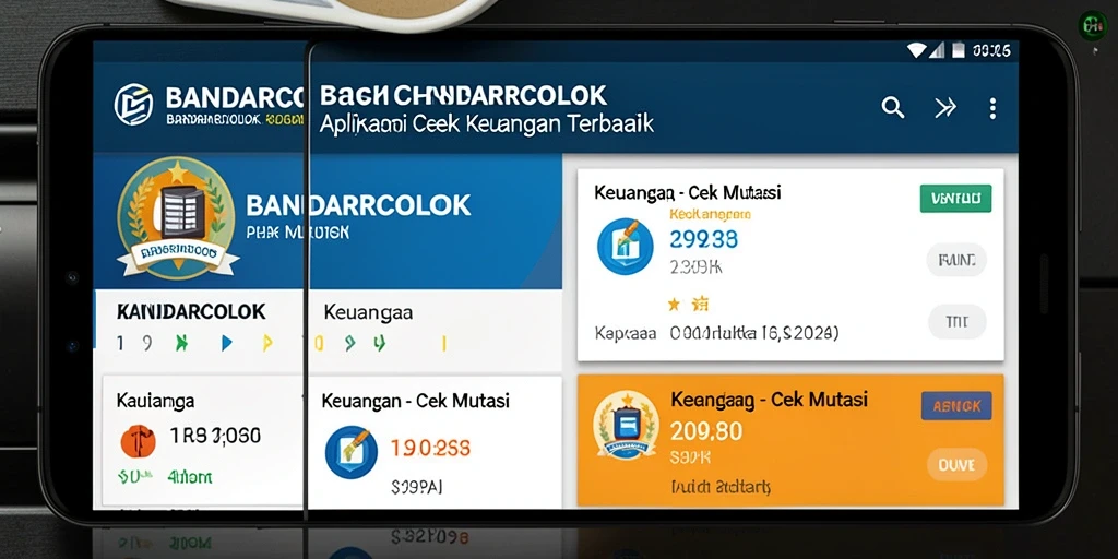 Tampilan antarmuka pengguna BANDARCOLOK yang menampilkan mutasi keuangan.