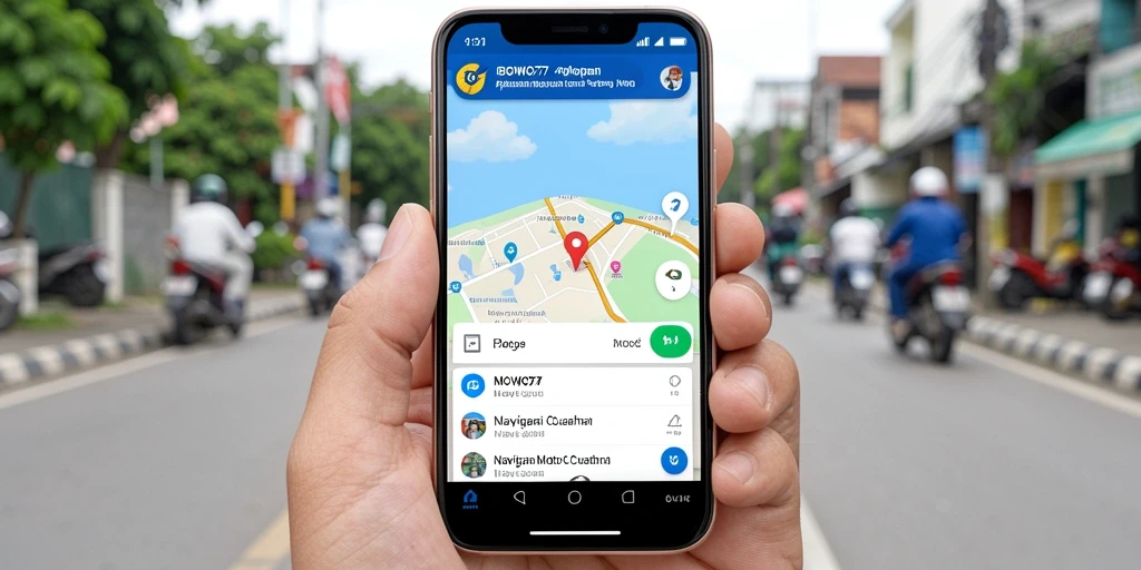 Antarmuka BOWO77 yang intuitif untuk navigasi motor.