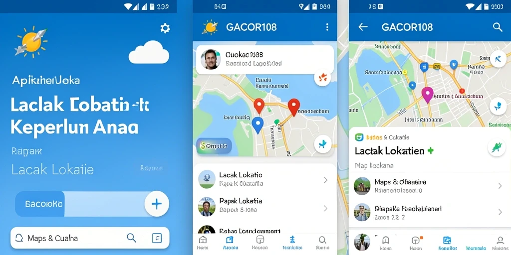 Tampilan antarmuka GACOR108 yang menunjukkan fungsi Lacak Lokasi.