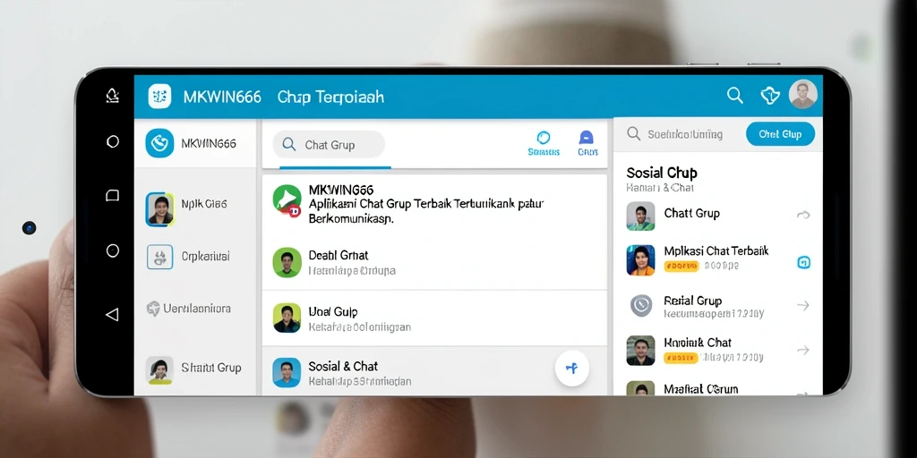Tampilan antarmuka aplikasi MKWIN666 dengan fitur chat grup yang menarik.