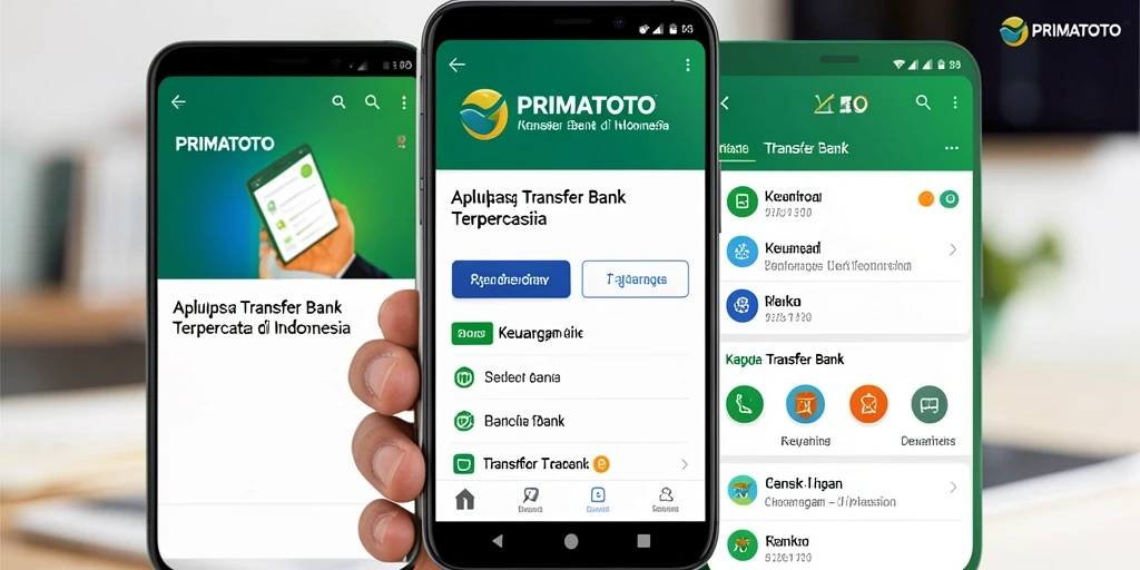 Antarmuka aplikasi PRIMATOTO yang memudahkan transfer bank.