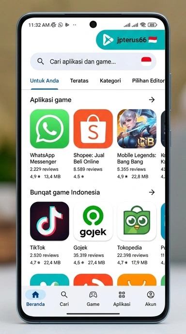 Tampilan katalog aplikasi jpterus66
