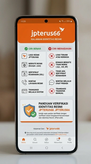Tampilan kanal resmi jpterus66